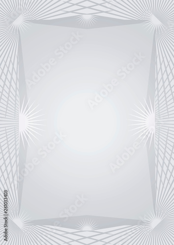 Grey  Abstract background certificate. Decorative grey background with abstract stylized star motive. Useful for certificate. Vector available.