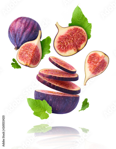 Fresh juice ripe fig photo