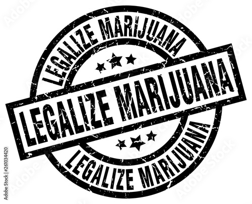 legalize marijuana round grunge black stamp
