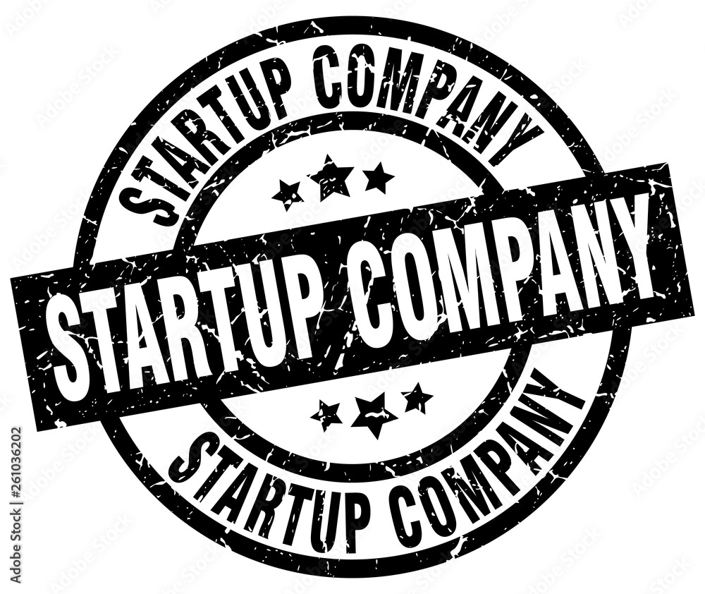 startup company round grunge black stamp startup company round grunge black stamp