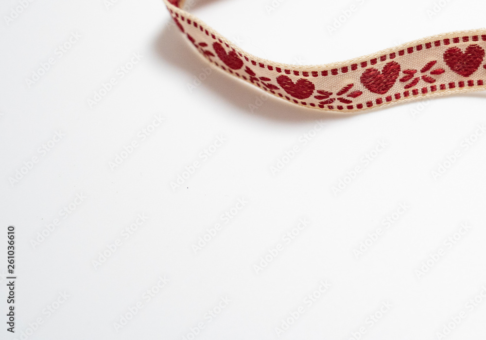 red bracelet isolated in white background red bracelet isolated in white background