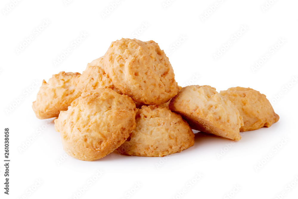 Delicious Coconut cookies isolated over a white background Delicious Coconut cookies isolated over a white background