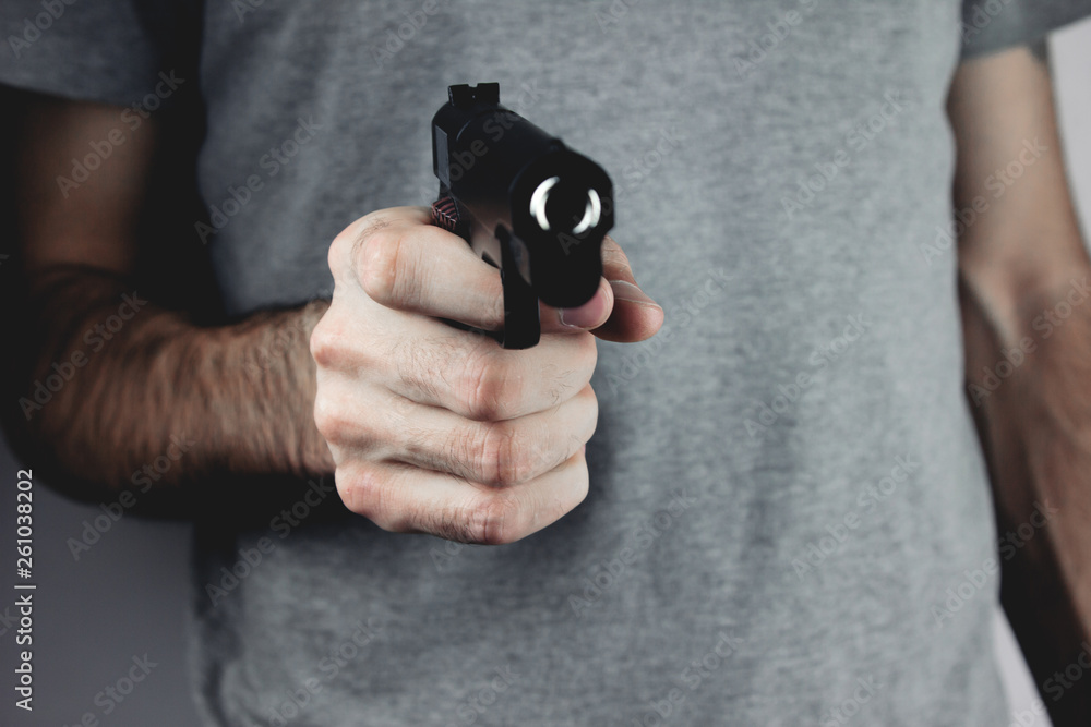 Robber With Gun Threatening Someone To Robber With Gun Threatening Someone To