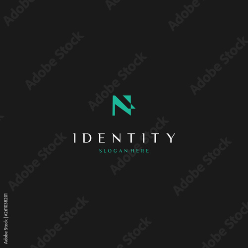Free Download N Logo Design Template, Abstract Initial Letter N Logo, Flat Vector Logo Design Template Element. - GFXLoad