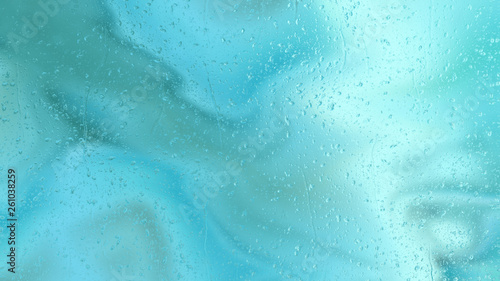Canvas-taulu Turquoise Water Drops Background