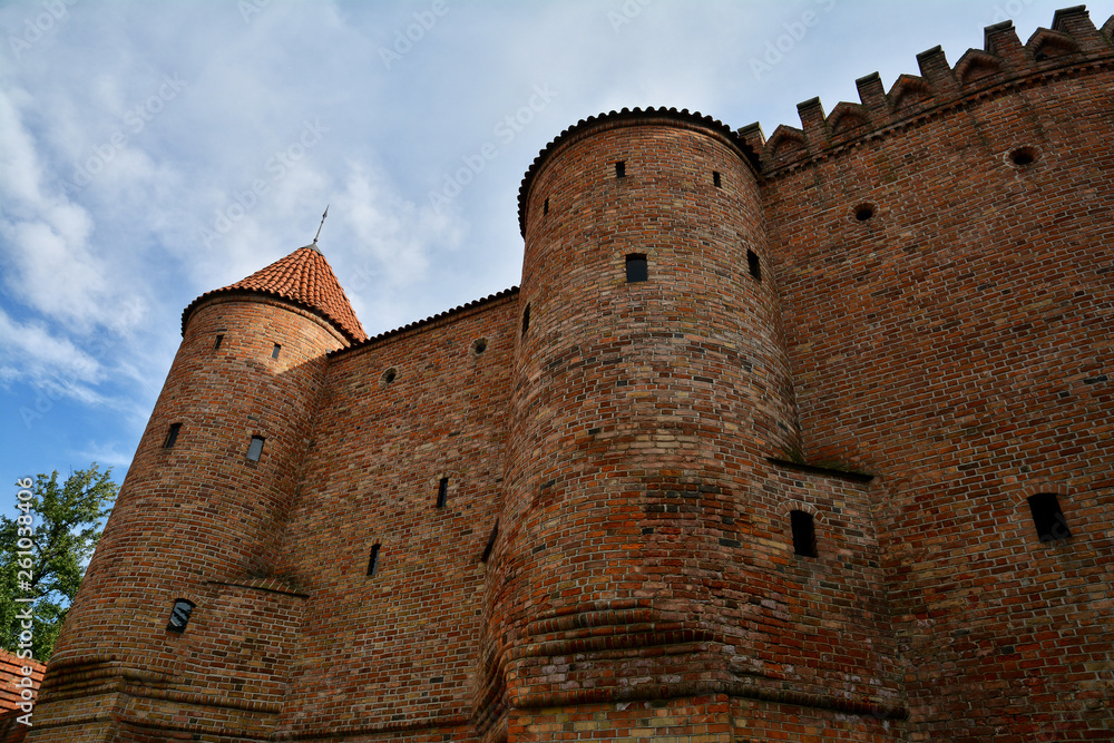 City walls and Barbican of Warsaw around Old Town Stare Miasto , Poland