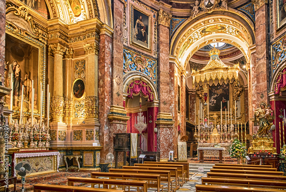 Interior of The Chapel of St. Roque - Mdina, Malta