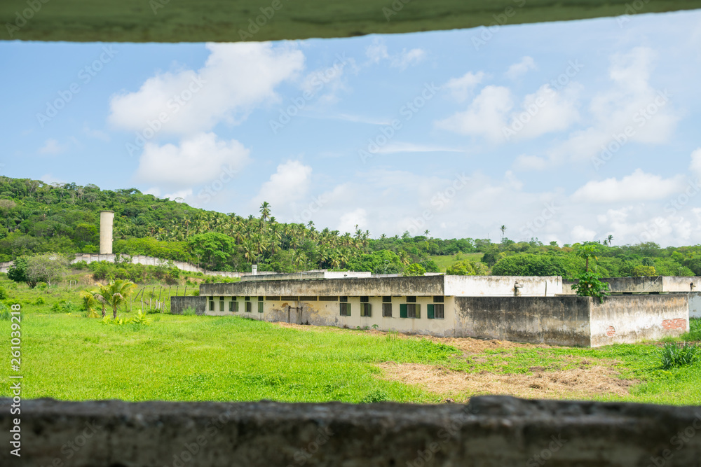 Abandoned prison building on Itamaraca Island - Pernambuco, Brazil