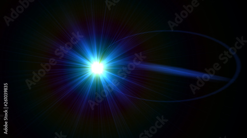 Fototapeta Naklejka Na Ścianę i Meble -  blue lens flare