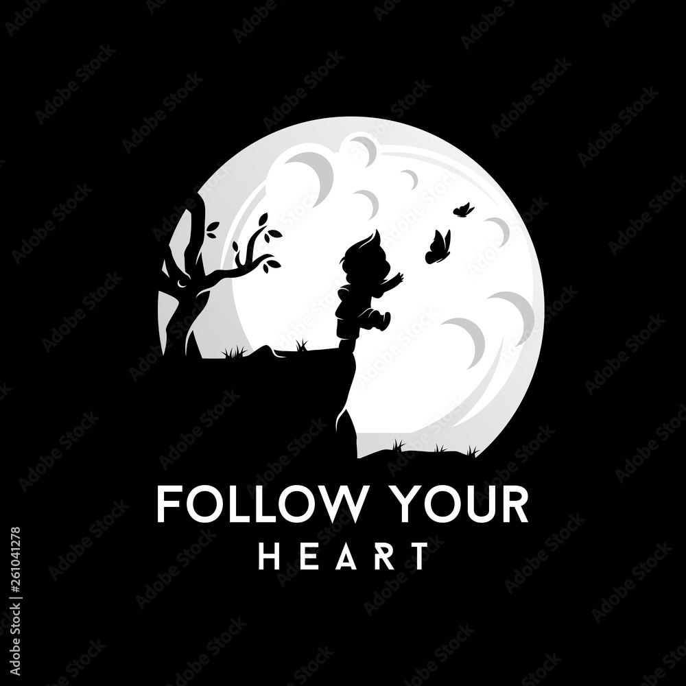 illustration child moon vector design illustration template illustration child moon vector design illustration template
