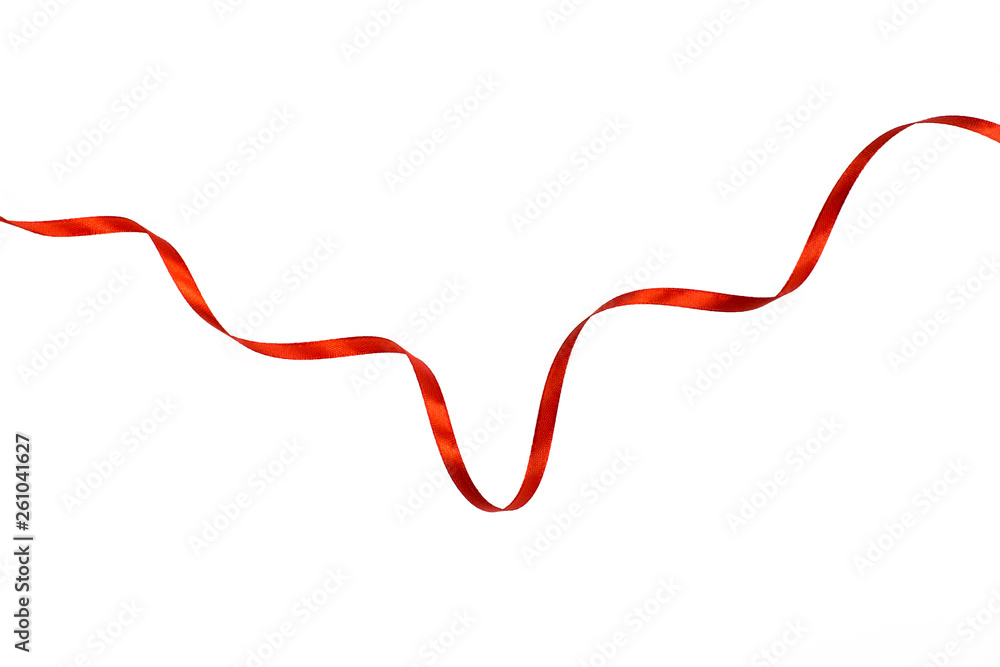 Red ribbon isolated on white Red ribbon isolated on white