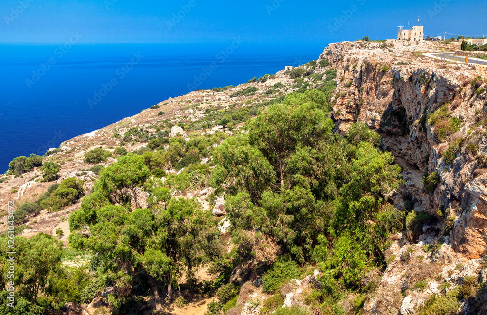 Coastline in Malta island Coastline in Malta island