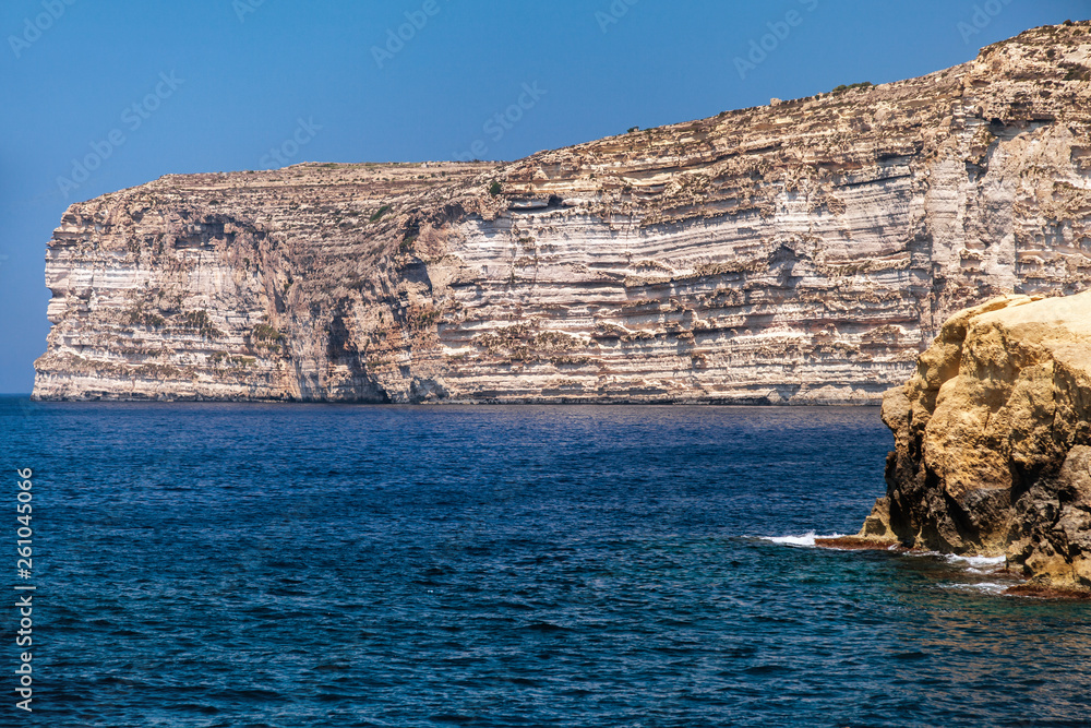 Xlendi reef at Gozo, Malta