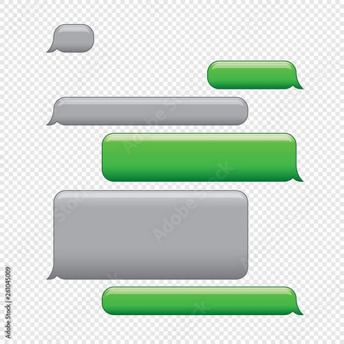 Speech bubbles. Phone and chat bubbles. Short message. Vector Illustration.