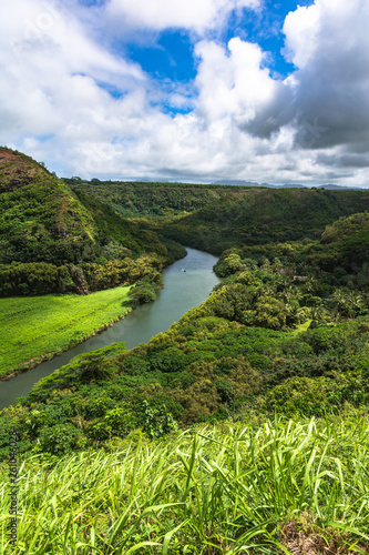 View of Wailua River, Kauai, Hawaii