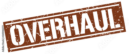 overhaul square grunge stamp