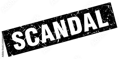 square grunge black scandal stamp