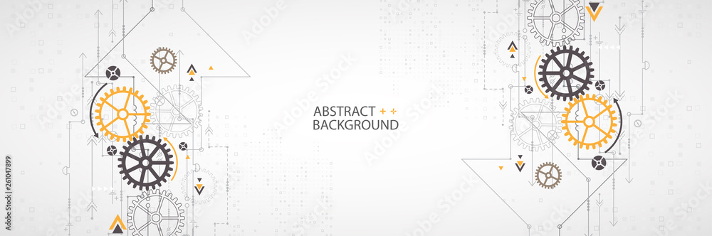 Vector illustration, Hi-tech digital technology and engineering theme Vector illustration, Hi-tech digital technology and engineering theme