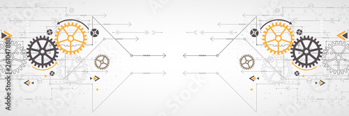 Vector illustration, Hi-tech digital technology and engineering theme