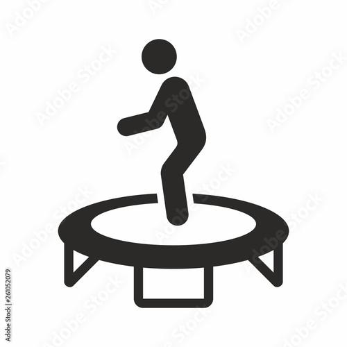 Jumping on trampoline icon