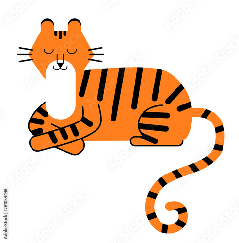 Tiger flat illustration