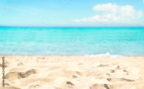 Beach and sea clear water of holiday relax summer
