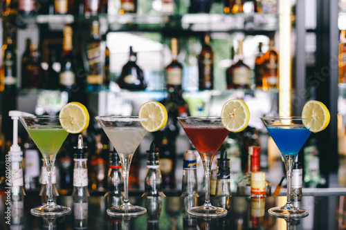 cocktails at the bar