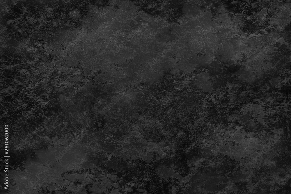 Fototapeta premium Black watercolor and ink paper textures on white background. Chaotic stylish abstract organic design.