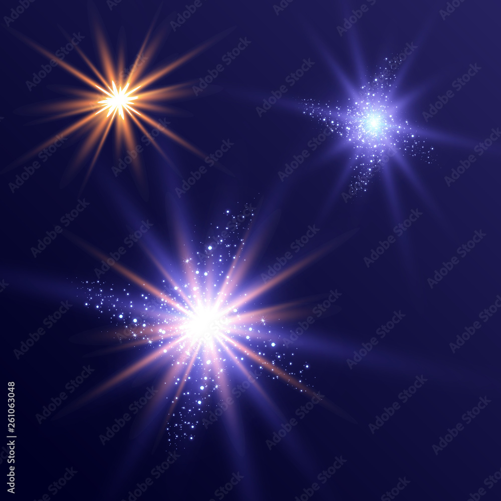 Glow light effect. Vector illustration. Christmas flash Concept. Vector illustration of abstract flare light rays. A set of stars, light and radiance, rays and brightness. Glow light effect. Glow light effect. Vector illustration. Christmas flash Concept. Vector illustration of abstract flare light rays. A set of stars, light and radiance, rays and brightness. Glow light effect.