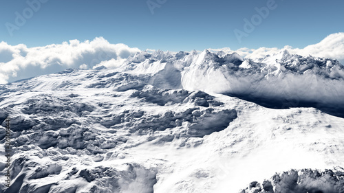 concept art of majestic winter landscape background 
