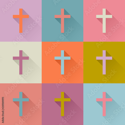Kirchenkreuze Retrofarben