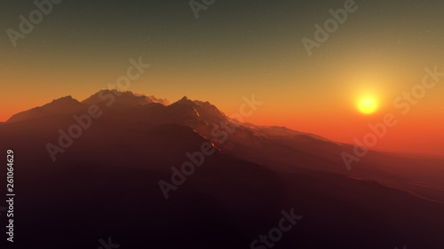sunset in the mountains © archangelworks
