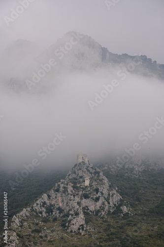 la nebbia sulla montagna
