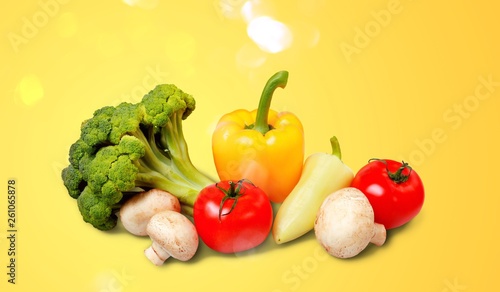 Excellent fresh vegetables,isolated on white with clipping path