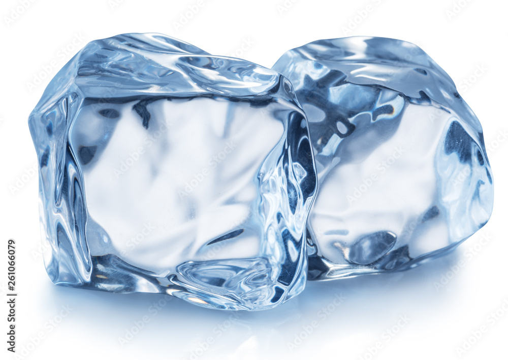 Fototapeta premium Macro shot of ice cubes. Clipping path.