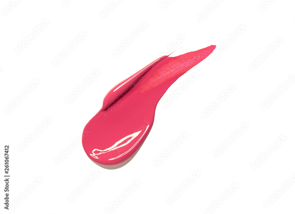 Lipstick smudge white isolated background Lipstick smudge white isolated background