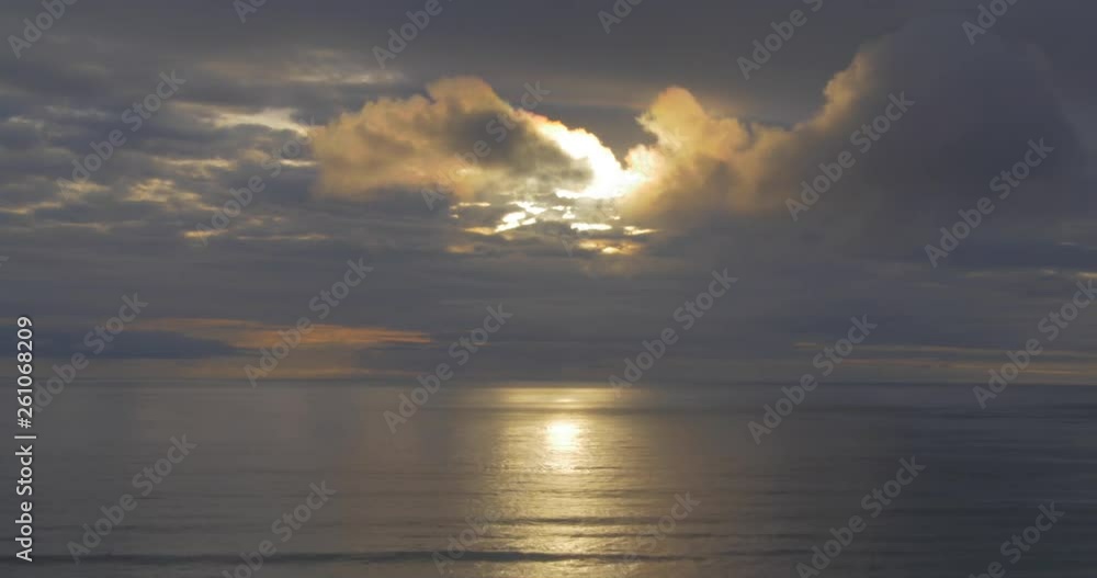 Time Lapse: Large Clouds Moving Across Sky Over Ocean Sunset in San Simeon, California Time Lapse: Large Clouds Moving Across Sky Over Ocean Sunset in San Simeon, California