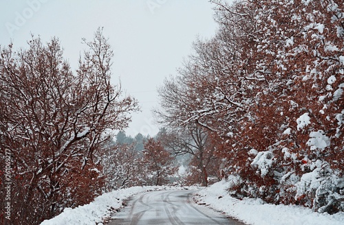 neve in strada