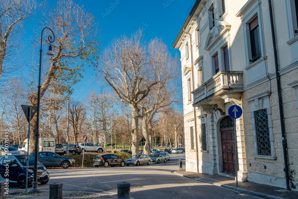 The street in Udine, Italy