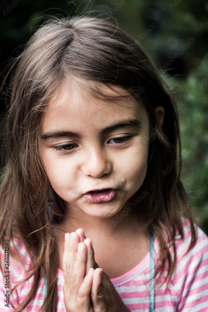 Portrait of little girl outdoors Portrait of little girl outdoors