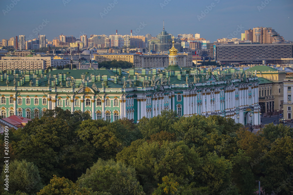 Naklejka premium architecture construction cityview top roof