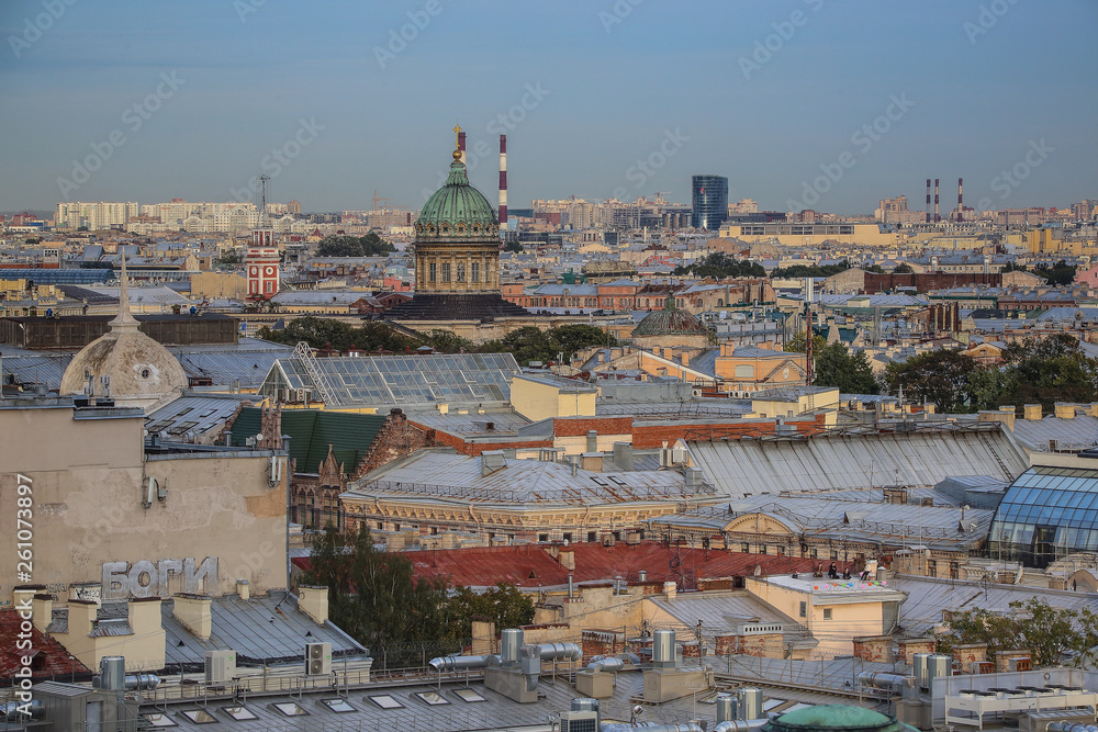 Fototapeta premium architecture construction cityview top roof
