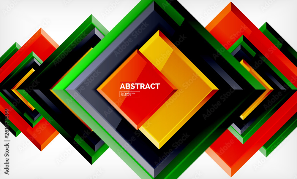 Square abstract background, glossy geometric design Square abstract background, glossy geometric design