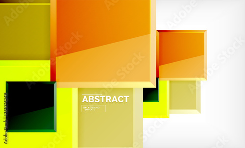 Geometric abstract background, modern square design