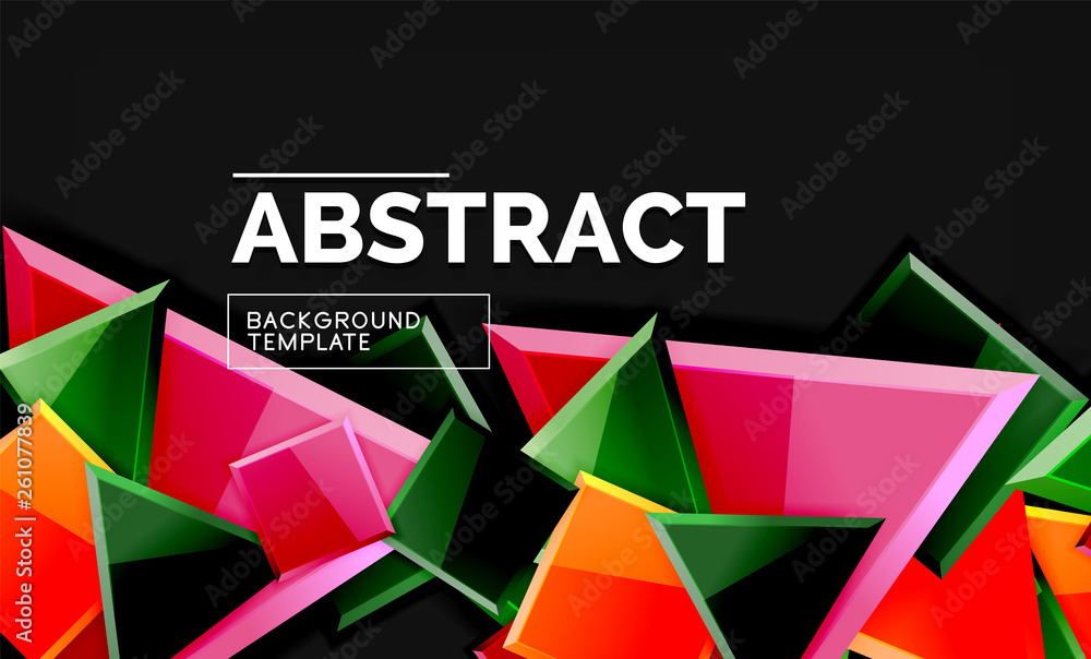 Glossy squares and triangles geometric backgrounds Glossy squares and triangles geometric backgrounds