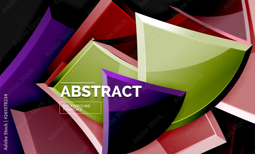 Glossy squares and triangles geometric backgrounds Glossy squares and triangles geometric backgrounds