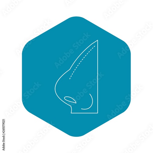 Rhinoplasty icon. Outline illustration of rhinoplasty vector icon for web