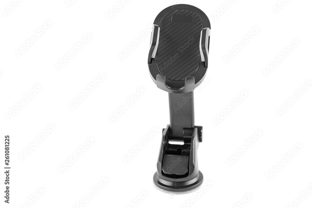 mobile device in car on white background mobile device in car on white background