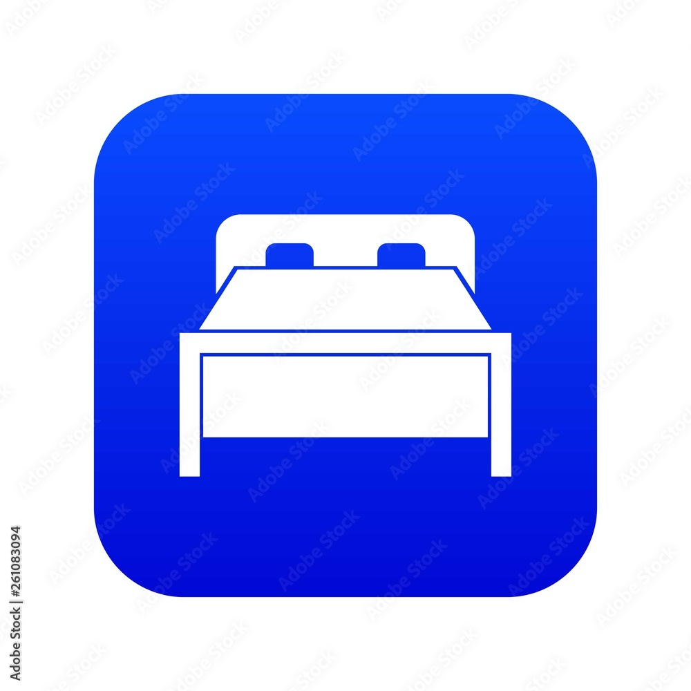 Double bed in simple style isolated on white background vector illustration Double bed in simple style isolated on white background vector illustration
