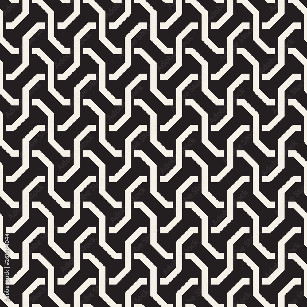 Vector seamless pattern. Modern stylish abstract lattice design. Repeating geometric interlaced lines.